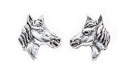 Boucle d'oreille chevaux en argent 925/1000