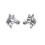 Boucle d'oreille chevaux en argent 925