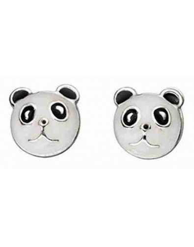 Boucle d'oreille panda en argent 925