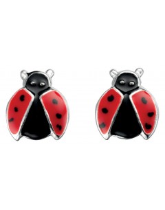 Mon-bijou - D918 - Boucle d'oreille coccinelle en argent 925/1000