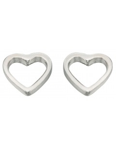 Boucle d'oreille coeur en argent 925/1000