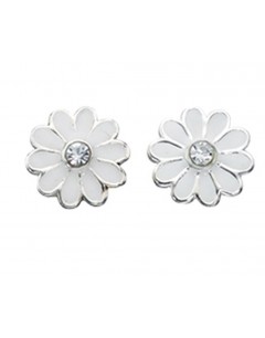 Boucle d'oreille fleur en argent 925/1000