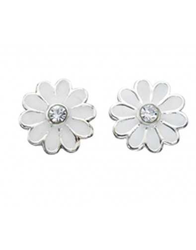 Boucle d'oreille fleur en argent 925