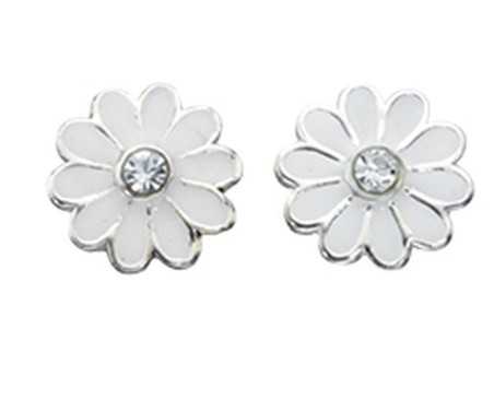 Boucle d'oreille fleur en argent 925