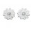 Boucle d'oreille fleur en argent 925