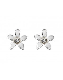 Boucle d'oreille fleur en argent 925/1000