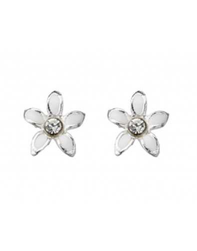 Boucle d'oreille fleur en argent 925