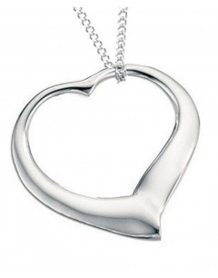 collier coeur en argent 925/1000