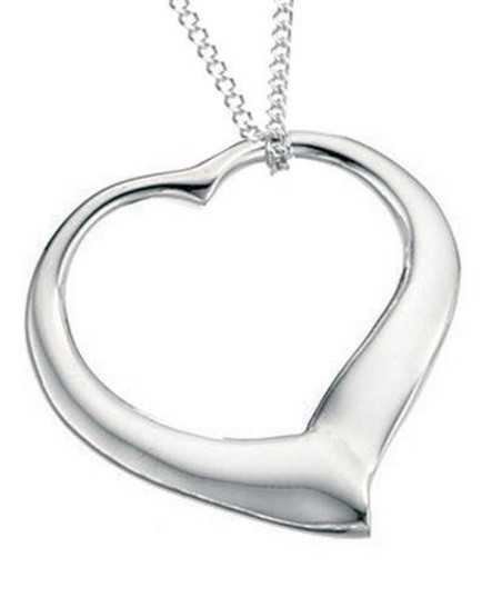 collier coeur en argent 925/1000