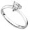 Bague solitaire cœur zirconium en argent 925