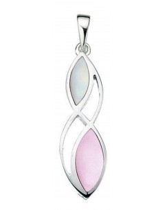 Collier nacre rose en argent 925/1000