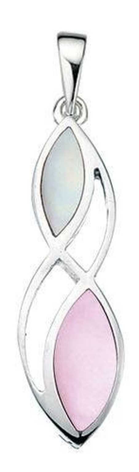 Collier nacre rose en argent 925