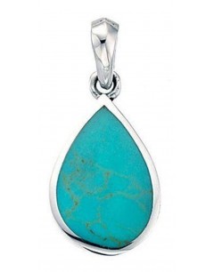 collier turquoise en argent 925/1000