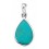 Collier turquoise synthétique en argent 925