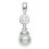 collier Perle et zirconium en argent 925/1000