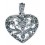 Collier coeur marcassite en argent 925