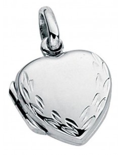 Collier pendentif coeur photo en argent 925/1000