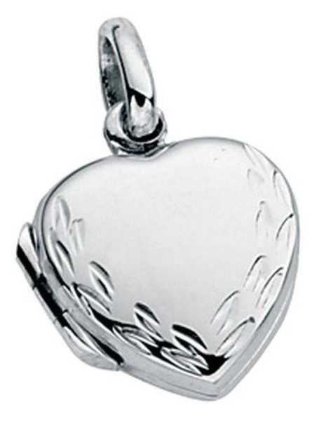 Collier pendentif coeur photo en argent 925/1000