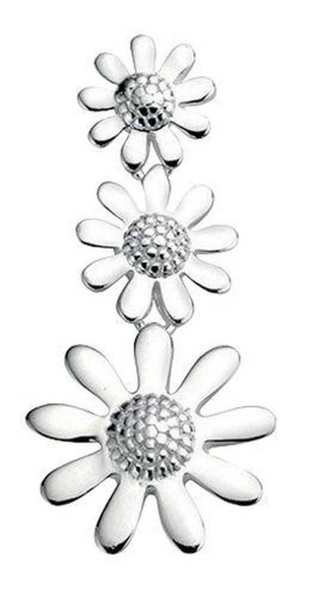 Collier fleur en argent 925/1000