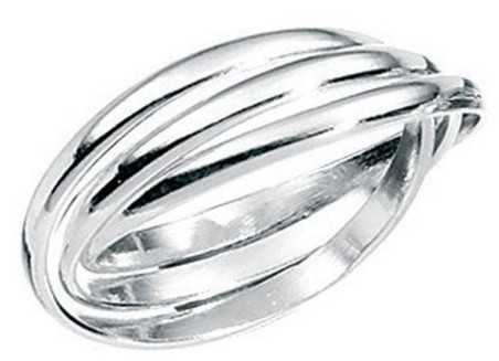 Bague 3 anneaux en argent 925/1000