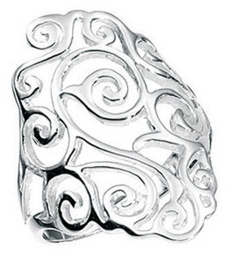 Bague jolie motifs en argent 925