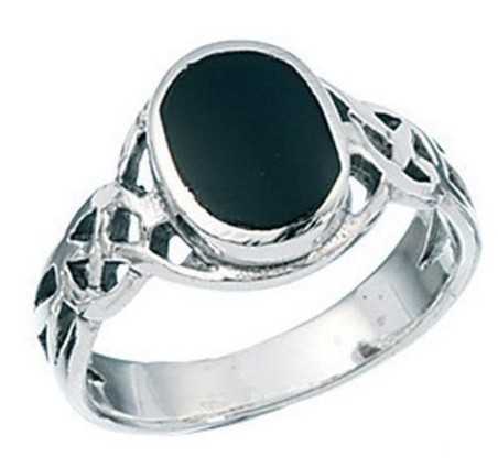 Bague onyx en argent 925/1000