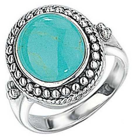 Bague turquoise en argent 925/1000