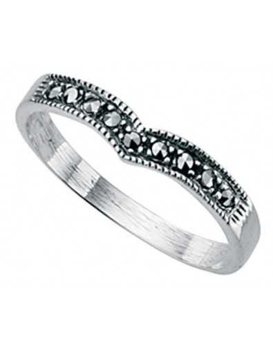 Bague originale marcassite en argent 925