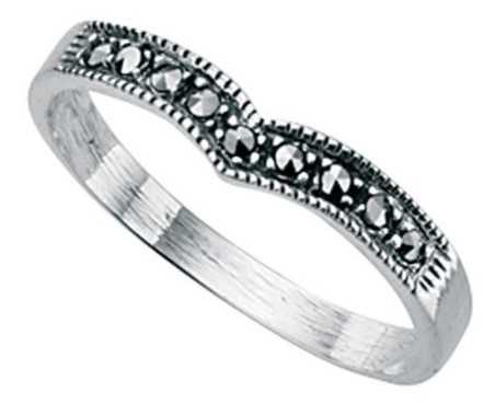 Bague original marcassite en argent 925/1000