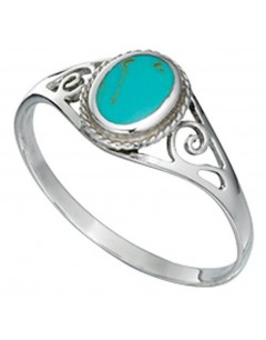 Bague turquoise en argent 925/1000