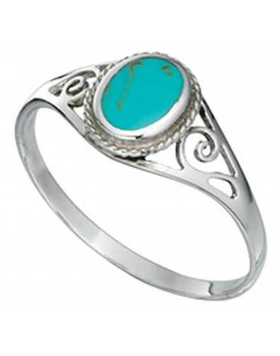 Bague turquoise en argent 925