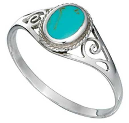 Bague turquoise en argent 925/1000