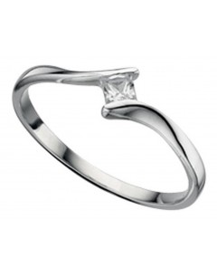 Bague solitaire en argent 925/1000