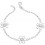 Bracelet fleur zirconium en argent 925