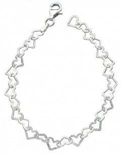 Bracelet coeur en argent 925/1000