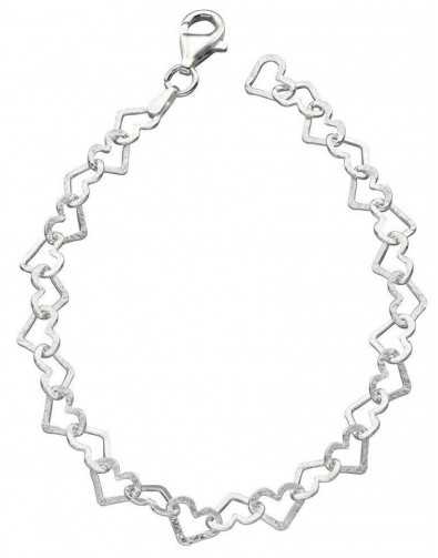 Bracelet coeur en argent 925