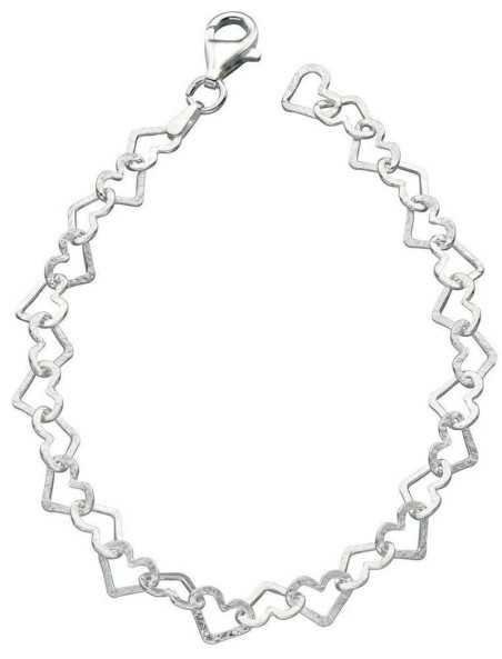 Bracelet coeur en argent 925/1000