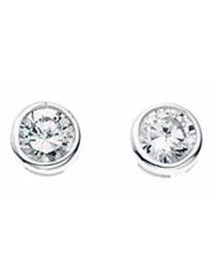 Boucle d'oreille zirconia en argent 925/1000