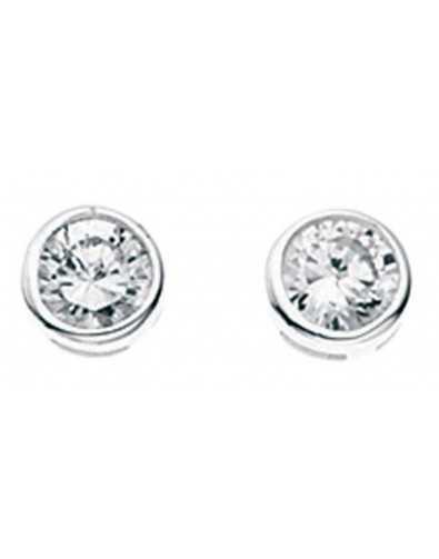 Boucle d'oreille zirconium en argent 925