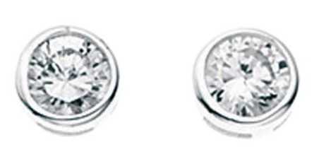 Boucle d'oreille zirconia en argent 925/1000