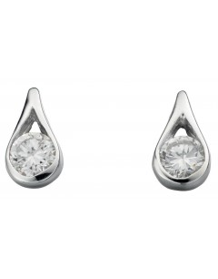 Boucle d'oreille zirconia en argent 925/1000