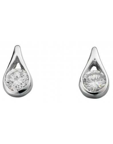 Boucle d'oreille zirconium en argent 925