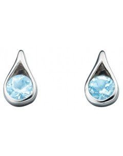 Boucle d'oreille topaze bleu en argent 925