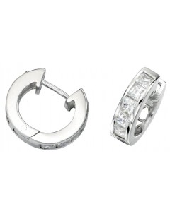 Boucle d'oreille zirconium original en argent 925