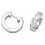 Boucle d'oreille zirconium original en argent 925