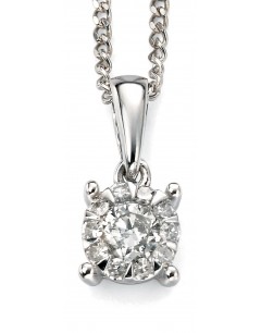 Collier diamant en Or blanc 375/1000 carats