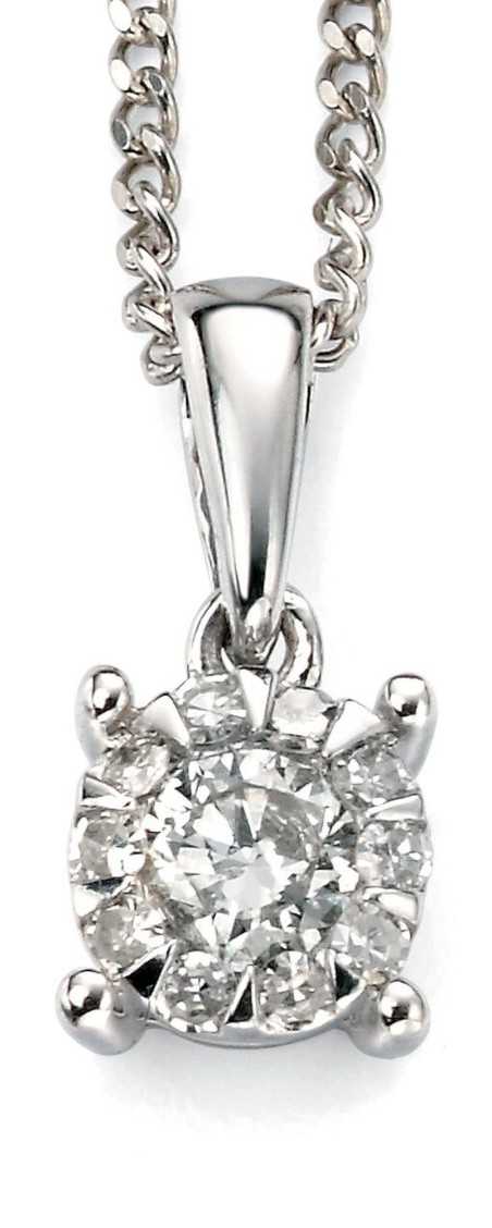 Collier diamant en Or blanc 375/1000 carats