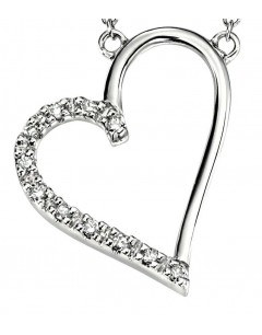 Collier coeur diamant en Or 375/1000 carats