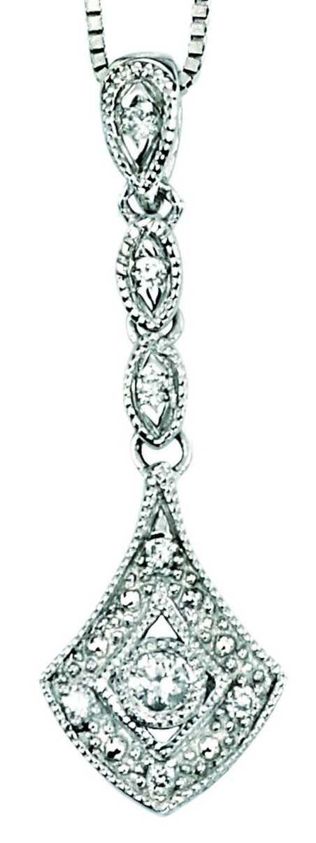 Collier diamant en Or blanc 375/1000 carats