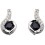 Boucle d'oreille Saphir et diamant en Or blanc 375